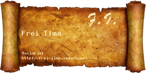 Frei Ilma névjegykártya